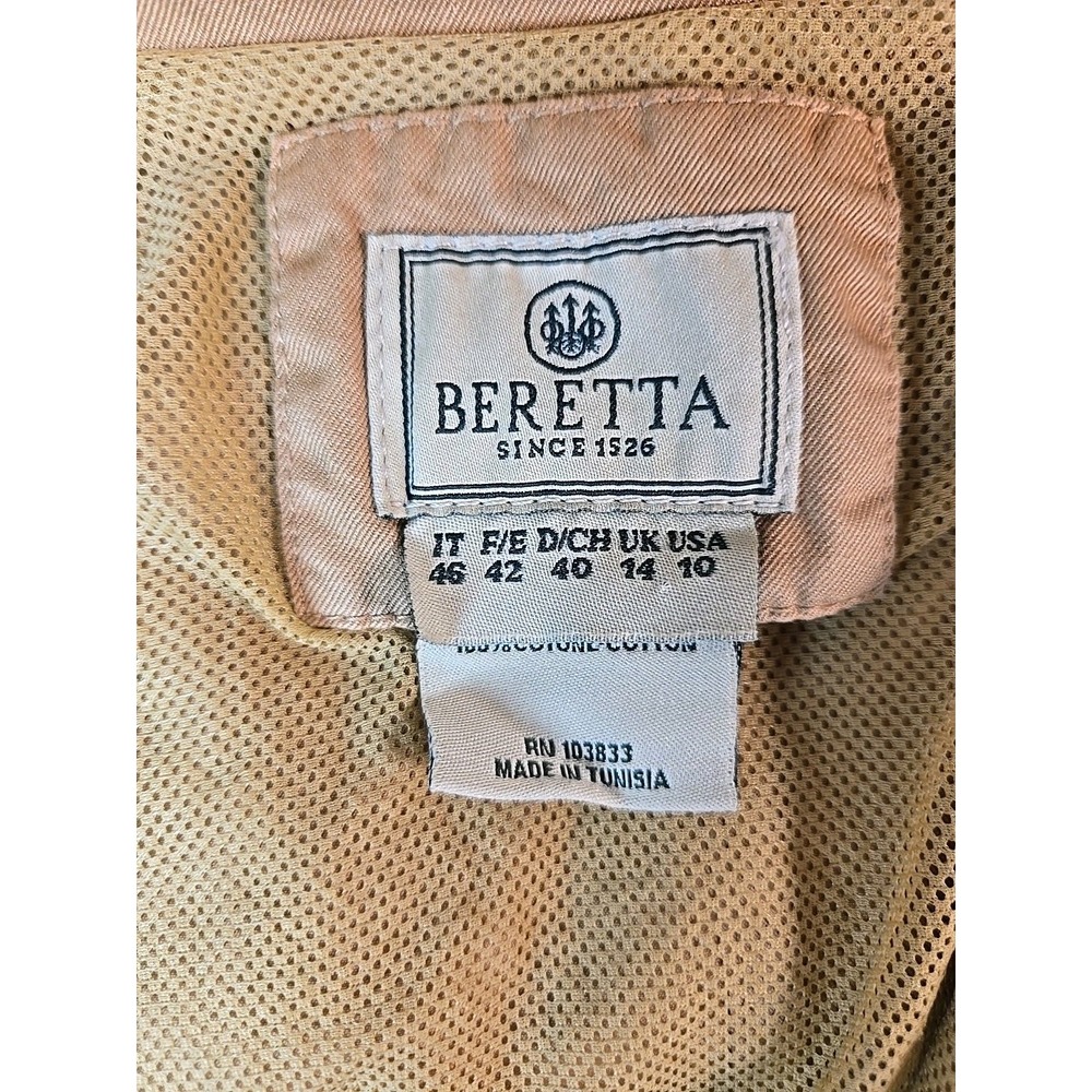 Beretta Serengeti Sport Jacket Womans - Hazelnut - Sz 10 - 100% Cotton Shell - Picture 11 of 16